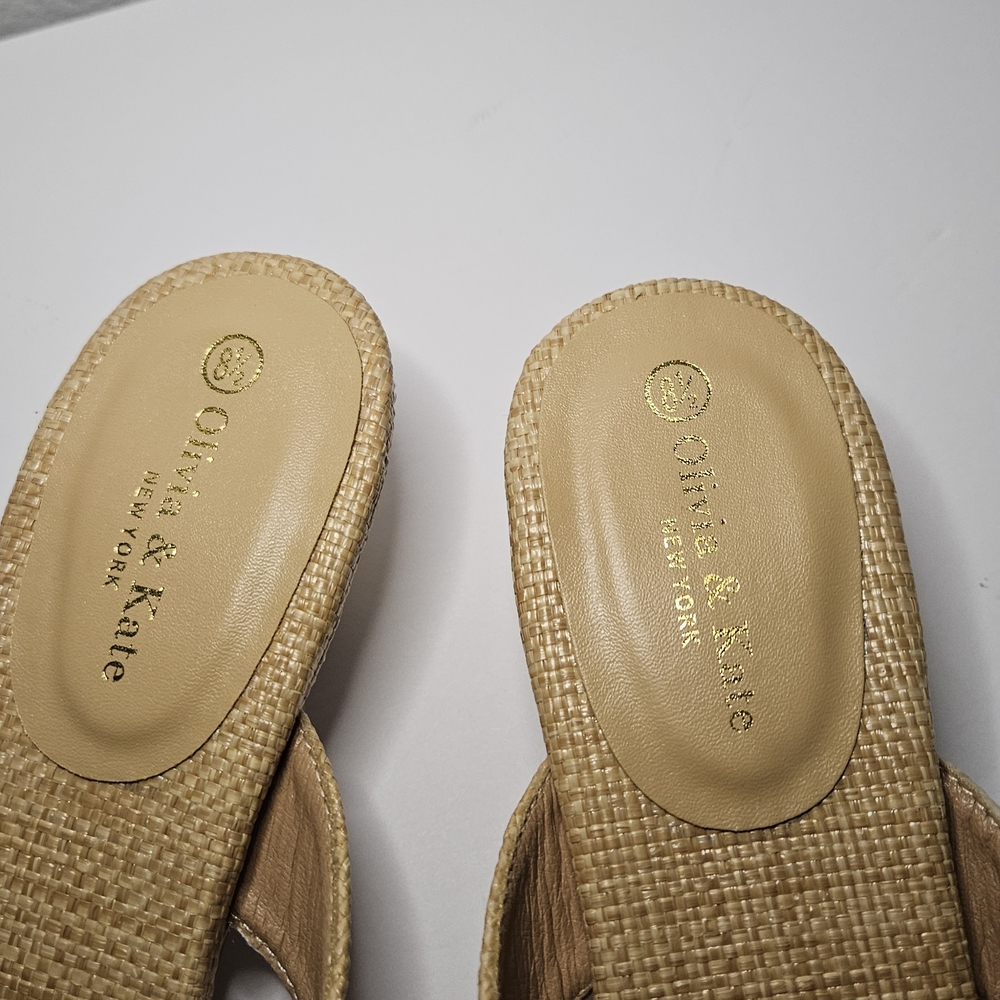 Olivia And Kate New York Women Sandals Heels Size 8.5 Beige - Picture 8 of 11